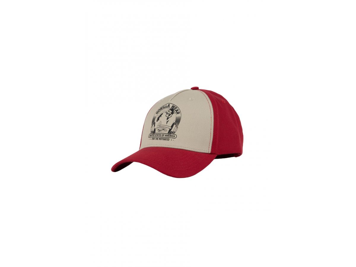 GORILLA WEAR - BUCKLEY CAP - BASEBALL SAPKA - PIROS/BÉZS GORILLA WEAR - BUCKLEY CAP - BASEBALL SAPKA - PIROS/BÉZS