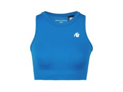 GORILLA WEAR - OLIVIA SEAMLESS CROP TOP - VARRÁSMENTES CROP FELSŐ - KÉK
