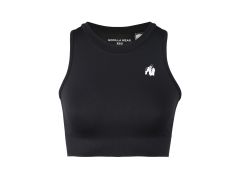 GORILLA WEAR - OLIVIA SEAMLESS CROP TOP - VARRÁSMENTES CROP FELSŐ - FEKETE
