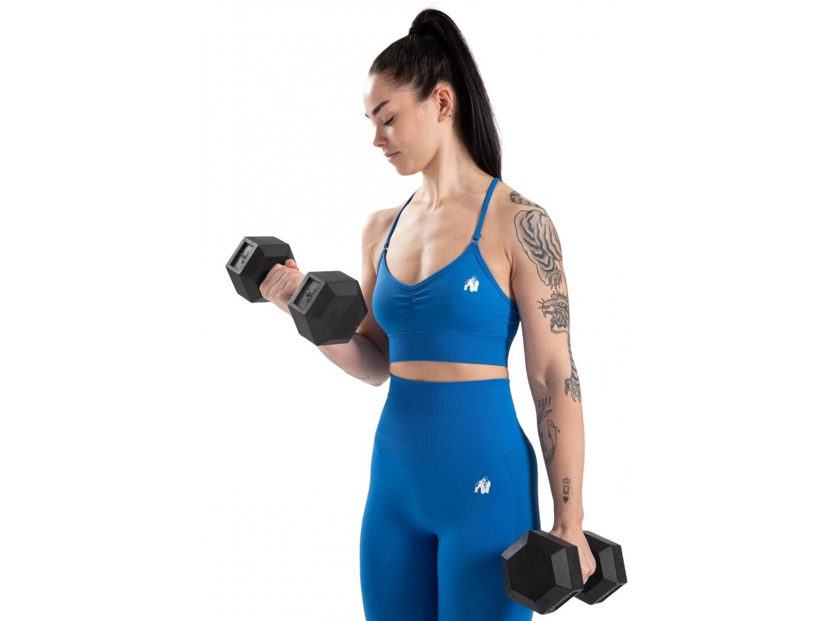 GORILLA WEAR - OLIVIA SEAMLESS BRA - VARRÁSMENTES MELLTARTÓ - KÉK GORILLA WEAR - OLIVIA SEAMLESS BRA - VARRÁSMENTES MELLTARTÓ - KÉK
