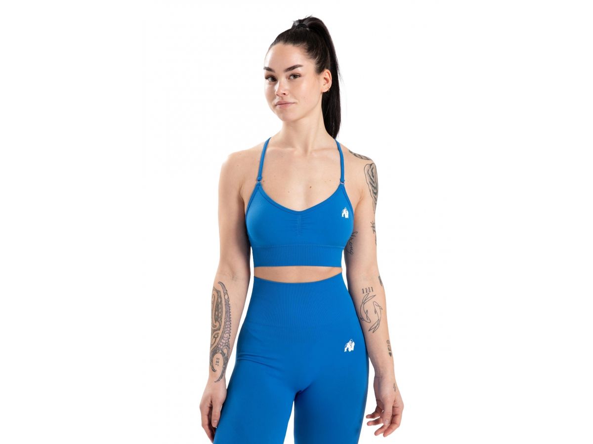 GORILLA WEAR - OLIVIA SEAMLESS BRA - VARRÁSMENTES MELLTARTÓ - KÉK GORILLA WEAR - OLIVIA SEAMLESS BRA - VARRÁSMENTES MELLTARTÓ - KÉK