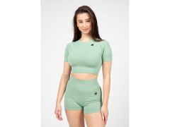 GORILLA WEAR - WHITNEY SEAMLESS CROP TOP - NŐI VARRÁSMENTES CROP FELSŐ - ZÖLD