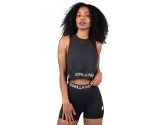 GORILLA WEAR - COLBY CROPPED TANK TOP - NŐI CROPP TOP - FEKETE
