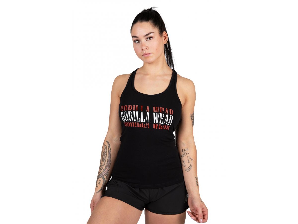 GORILLA WEAR - VERONA TANK TOP - NŐI TRIKÓ - FEKETE GORILLA WEAR - VERONA TANK TOP - NŐI TRIKÓ - FEKETE