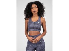 GORILLA WEAR - CAMILLA SPORT BRA - NŐI CIPZÁRAS SPORTMELLTARTÓ - KÉK FARMER 