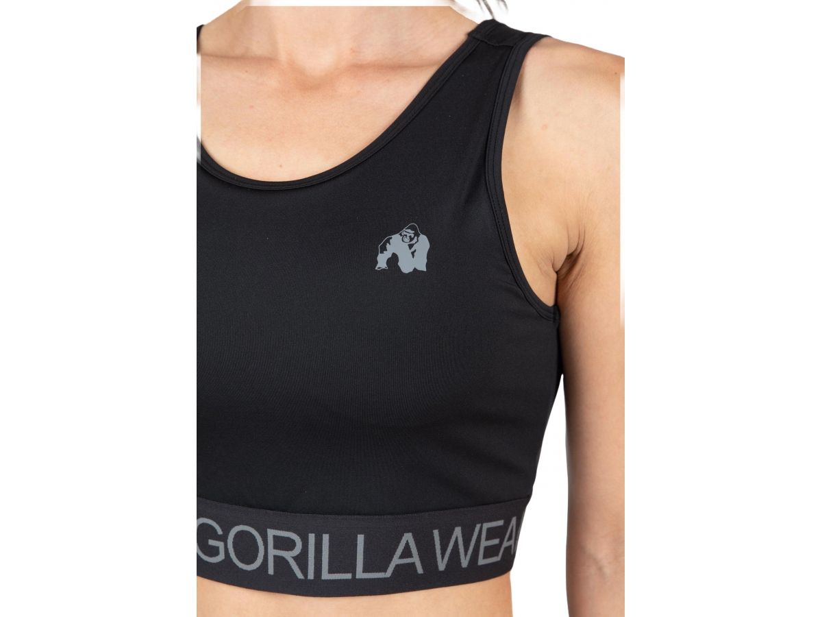 GORILLA WEAR - OSSEO CROP TOP - NŐI CROP FELSŐ - FEKETE