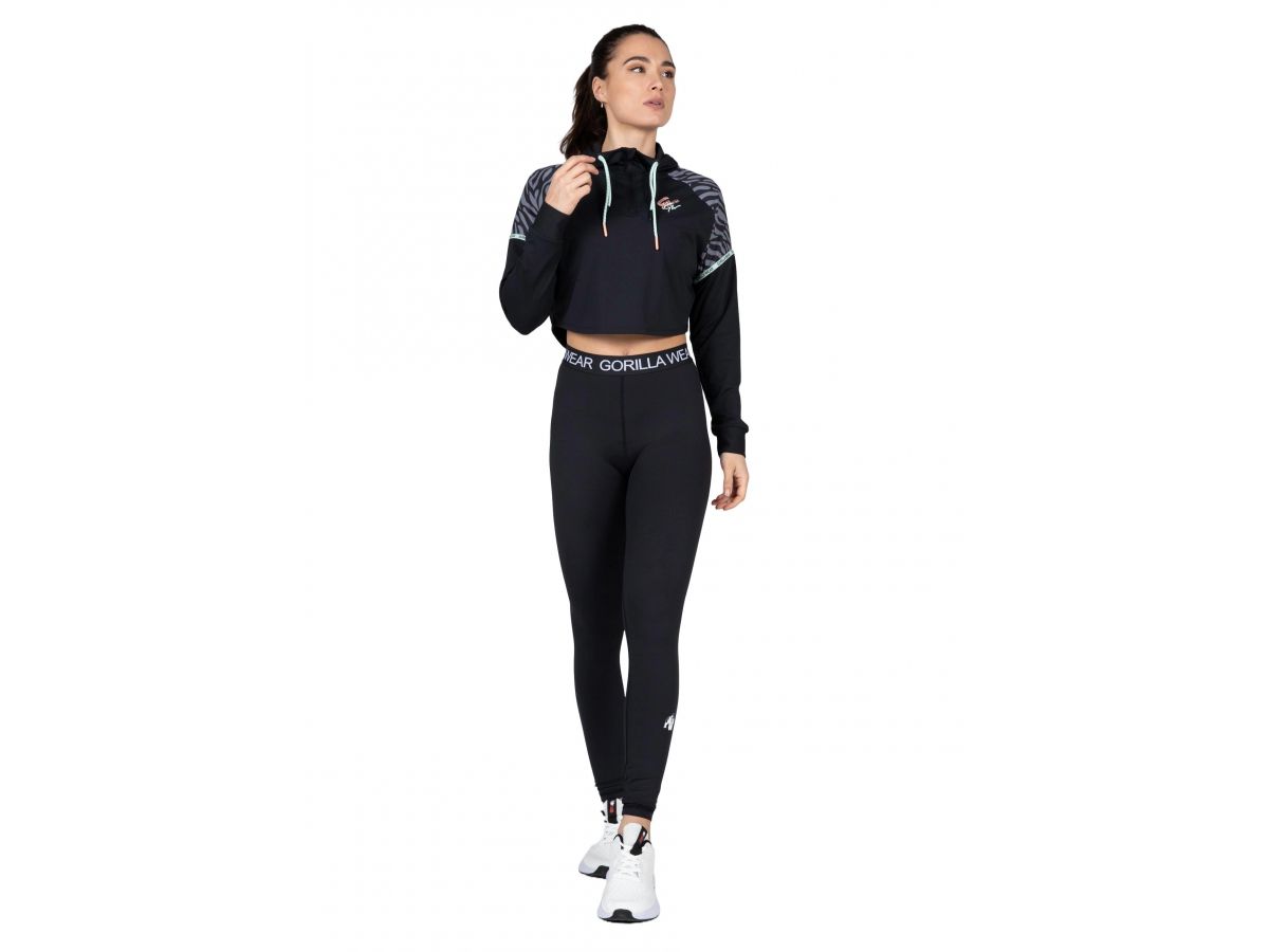 GORILLA WEAR - ZION CROPPED HOODIE - NŐI CROPP PULÓVER - FEKETE GORILLA WEAR - ZION CROPPED HOODIE - NŐI CROPP PULÓVER - FEKETE