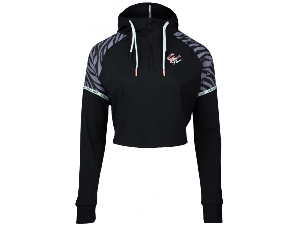 GORILLA WEAR - ZION CROPPED HOODIE - NŐI CROPP PULÓVER - FEKETE GORILLA WEAR - ZION CROPPED HOODIE - NŐI CROPP PULÓVER - FEKETE