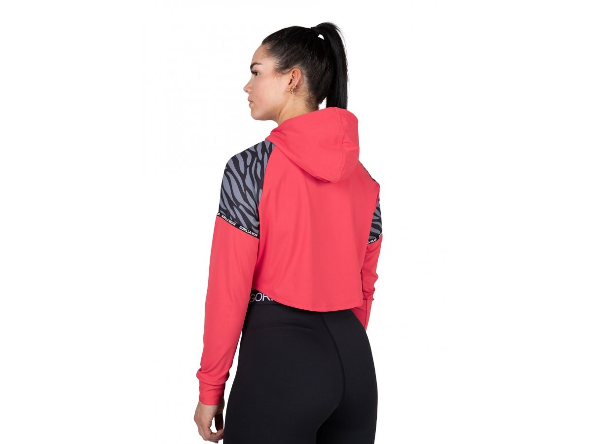 GORILLA WEAR - ZION CROPPED HOODIE - NŐI CROPP PULÓVER - PIROS GORILLA WEAR - ZION CROPPED HOODIE - NŐI CROPP PULÓVER - PIROS