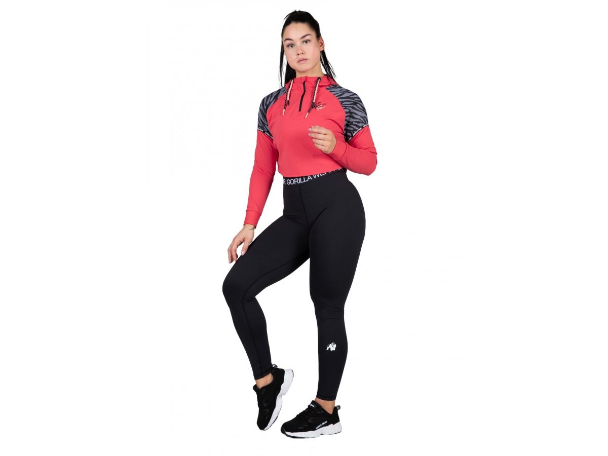 GORILLA WEAR - ZION CROPPED HOODIE - NŐI CROPP PULÓVER - PIROS GORILLA WEAR - ZION CROPPED HOODIE - NŐI CROPP PULÓVER - PIROS