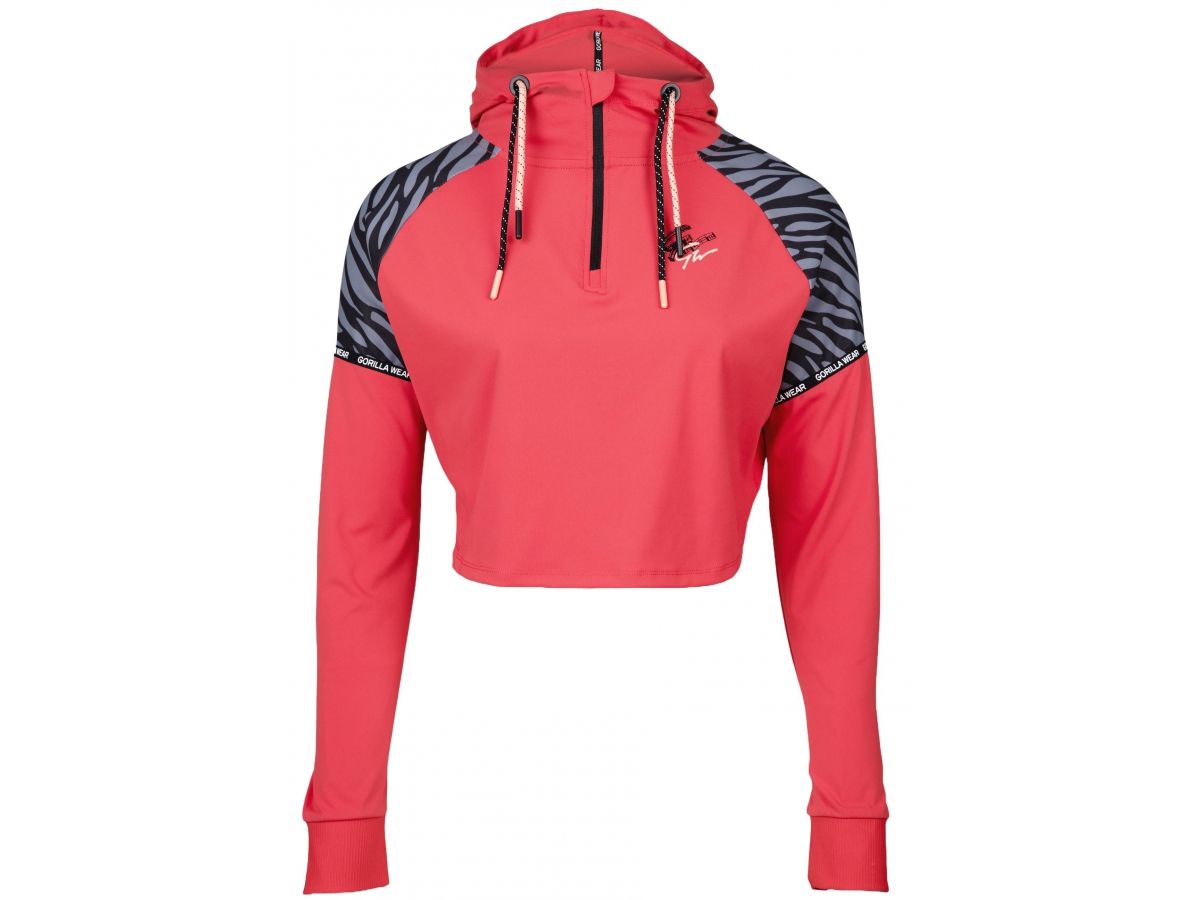 GORILLA WEAR - ZION CROPPED HOODIE - NŐI CROPP PULÓVER - PIROS GORILLA WEAR - ZION CROPPED HOODIE - NŐI CROPP PULÓVER - PIROS