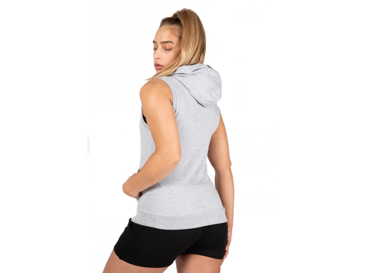 GORILLA WEAR - SELMA SLEEVELESS HOODIE - NŐI UJJATLAN PULÓVER - SZÜRKE