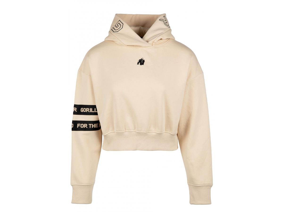 GORILLA WEAR - TRACEY CROPPED HOODIE - NŐI CROPP PULÓVER - BÉZS GORILLA WEAR - TRACEY CROPPED HOODIE - NŐI CROPP PULÓVER - BÉZS