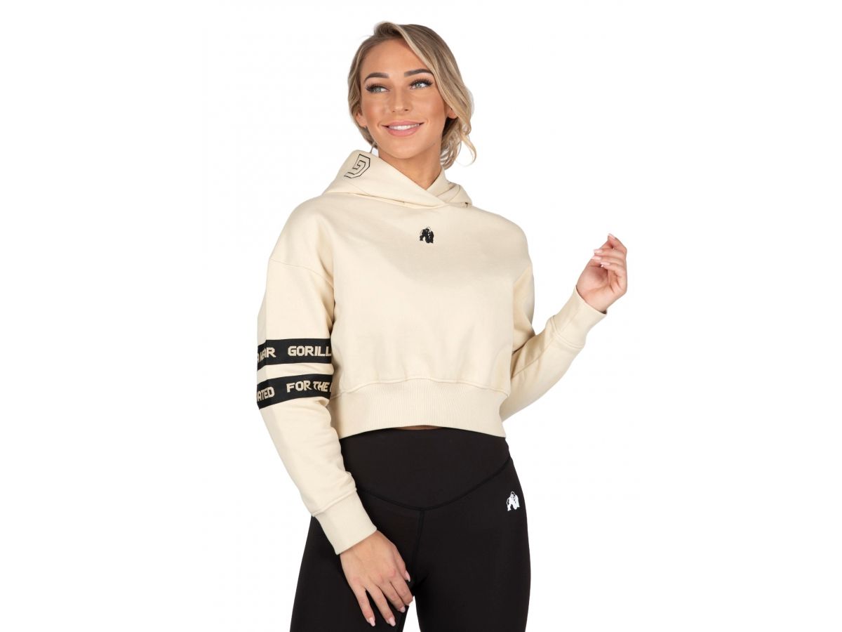 GORILLA WEAR - TRACEY CROPPED HOODIE - NŐI CROPP PULÓVER - BÉZS GORILLA WEAR - TRACEY CROPPED HOODIE - NŐI CROPP PULÓVER - BÉZS