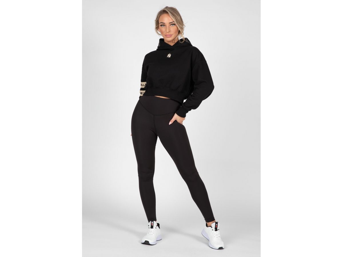 GORILLA WEAR - TRACEY CROPPED HOODIE - NŐI CROPP PULÓVER - FEKETE GORILLA WEAR - TRACEY CROPPED HOODIE - NŐI CROPP PULÓVER - FEKETE