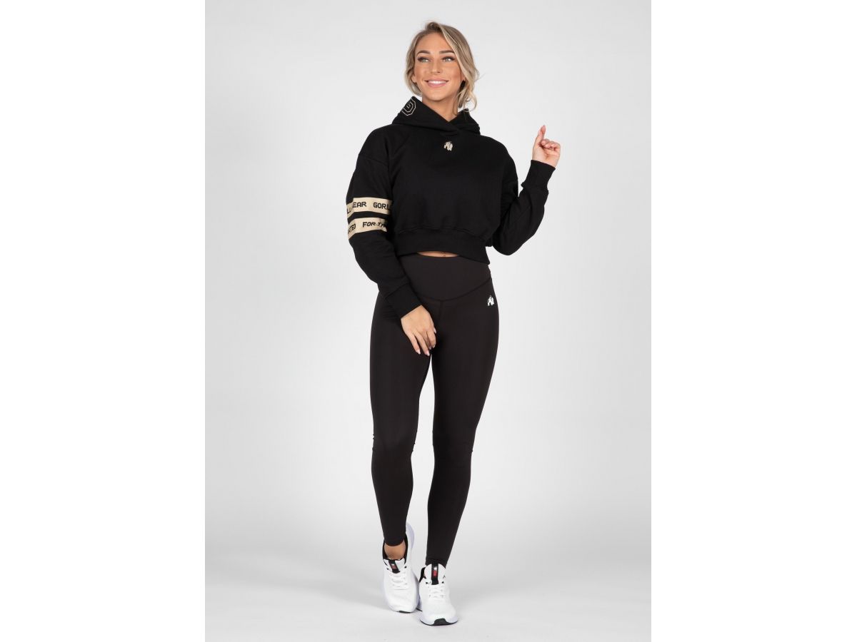 GORILLA WEAR - TRACEY CROPPED HOODIE - NŐI CROPP PULÓVER - FEKETE GORILLA WEAR - TRACEY CROPPED HOODIE - NŐI CROPP PULÓVER - FEKETE