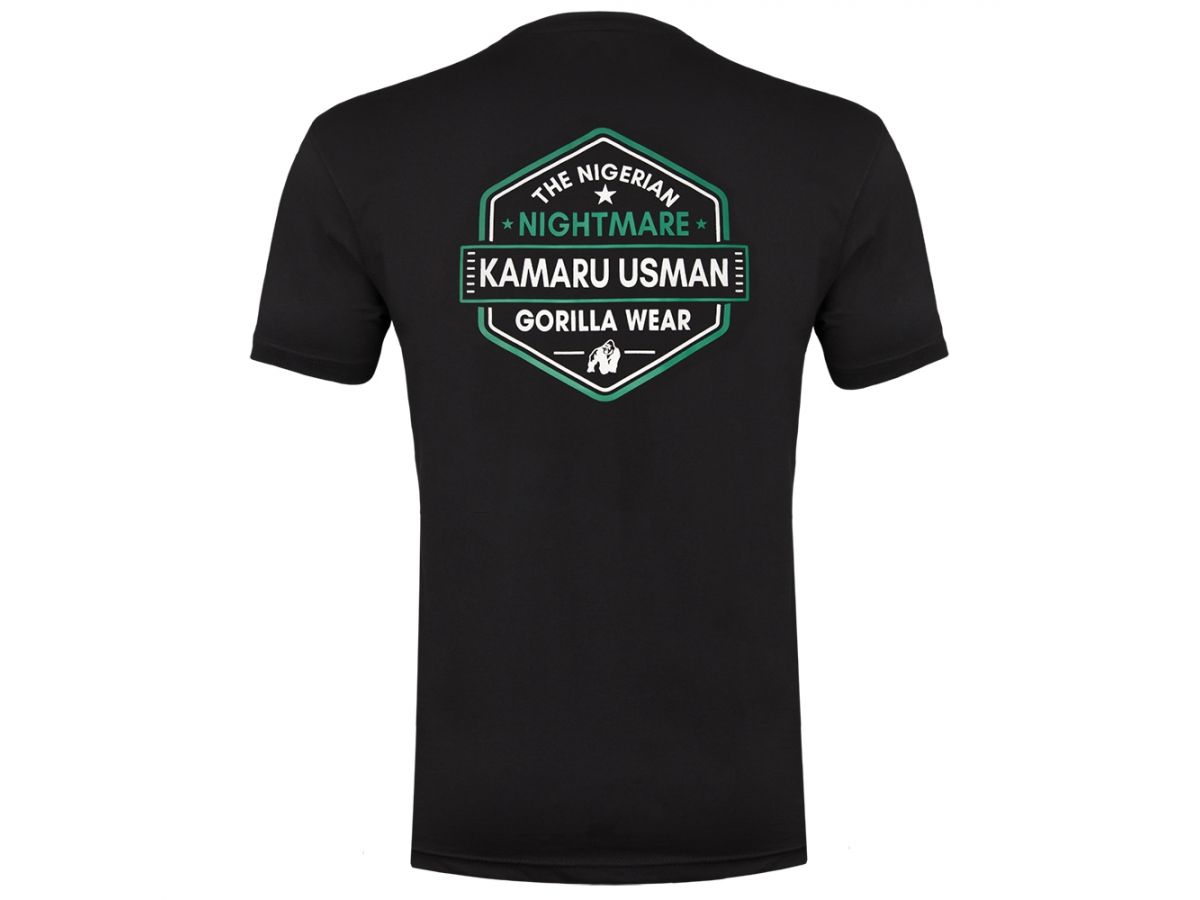 GORILLA WEAR - KAMARU USMAN T-SHIRT - FÉRFI PÓLÓ - FEKETE