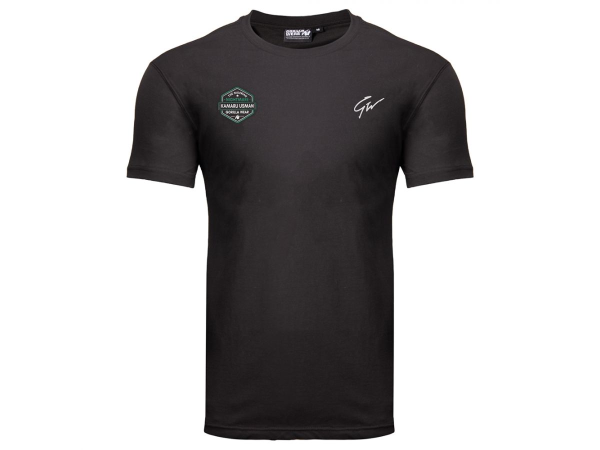 GORILLA WEAR - KAMARU USMAN T-SHIRT - FÉRFI PÓLÓ - FEKETE