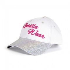 GORILLA WEAR - LOUISIANA GLITTER CAP - NŐI BASEBALL SAPKA - FEHÉR/RÓZSASZÍN CSILLOGÓS
