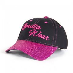 GORILLA WEAR - LOUISIANA GLITTER CAP - NŐI BASEBALL SAPKA - FEKETE/RÓZSASZÍN CSILLOGÓS