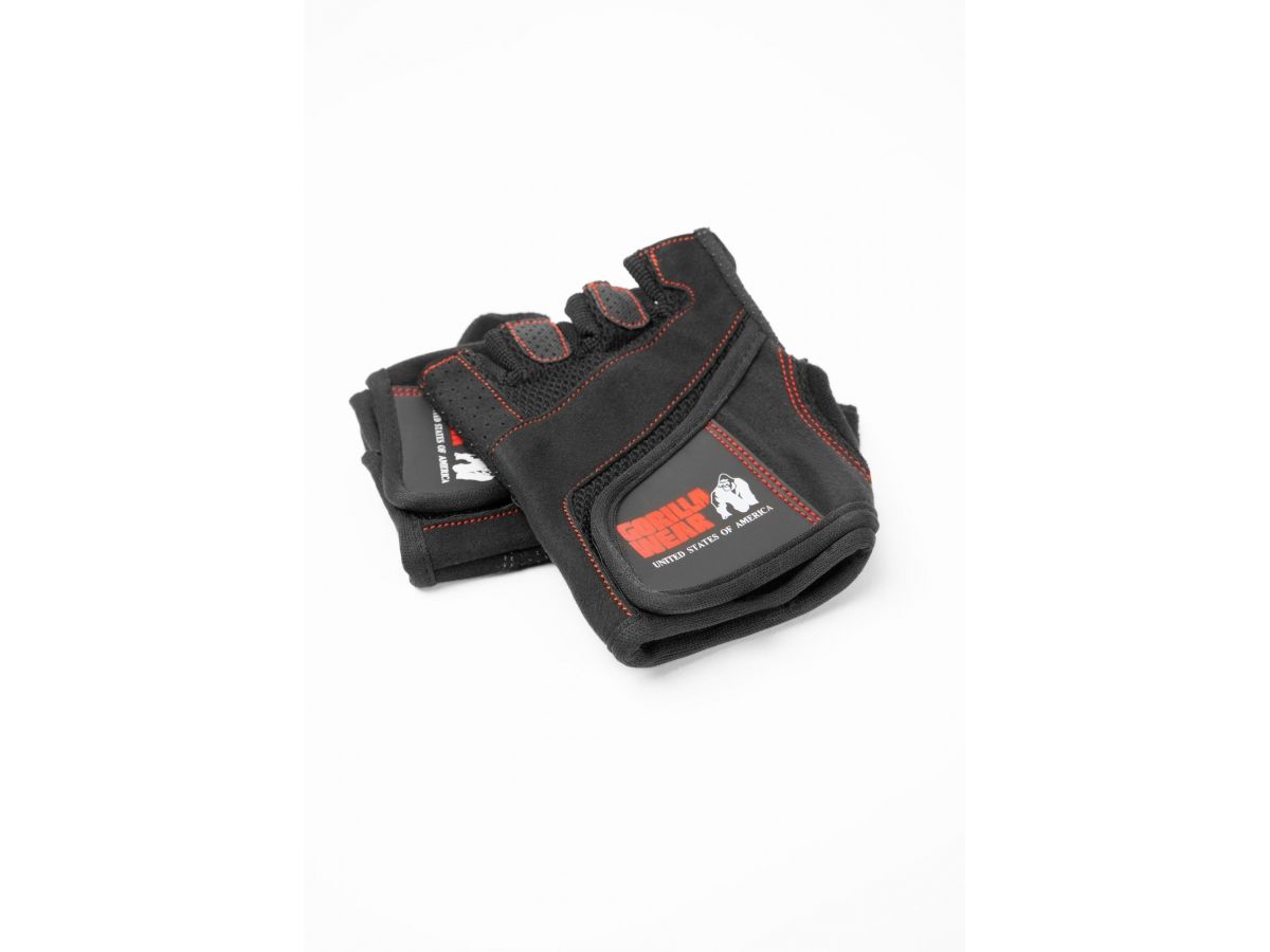 GORILLA WEAR - WOMEN'S FITNESS GLOVES - NŐI FITNESS EDZŐKESZTYŰ - FEKETE/PIROS