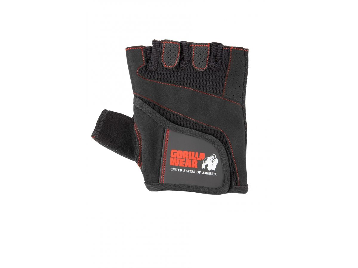 GORILLA WEAR - WOMEN'S FITNESS GLOVES - NŐI FITNESS EDZŐKESZTYŰ - FEKETE/PIROS