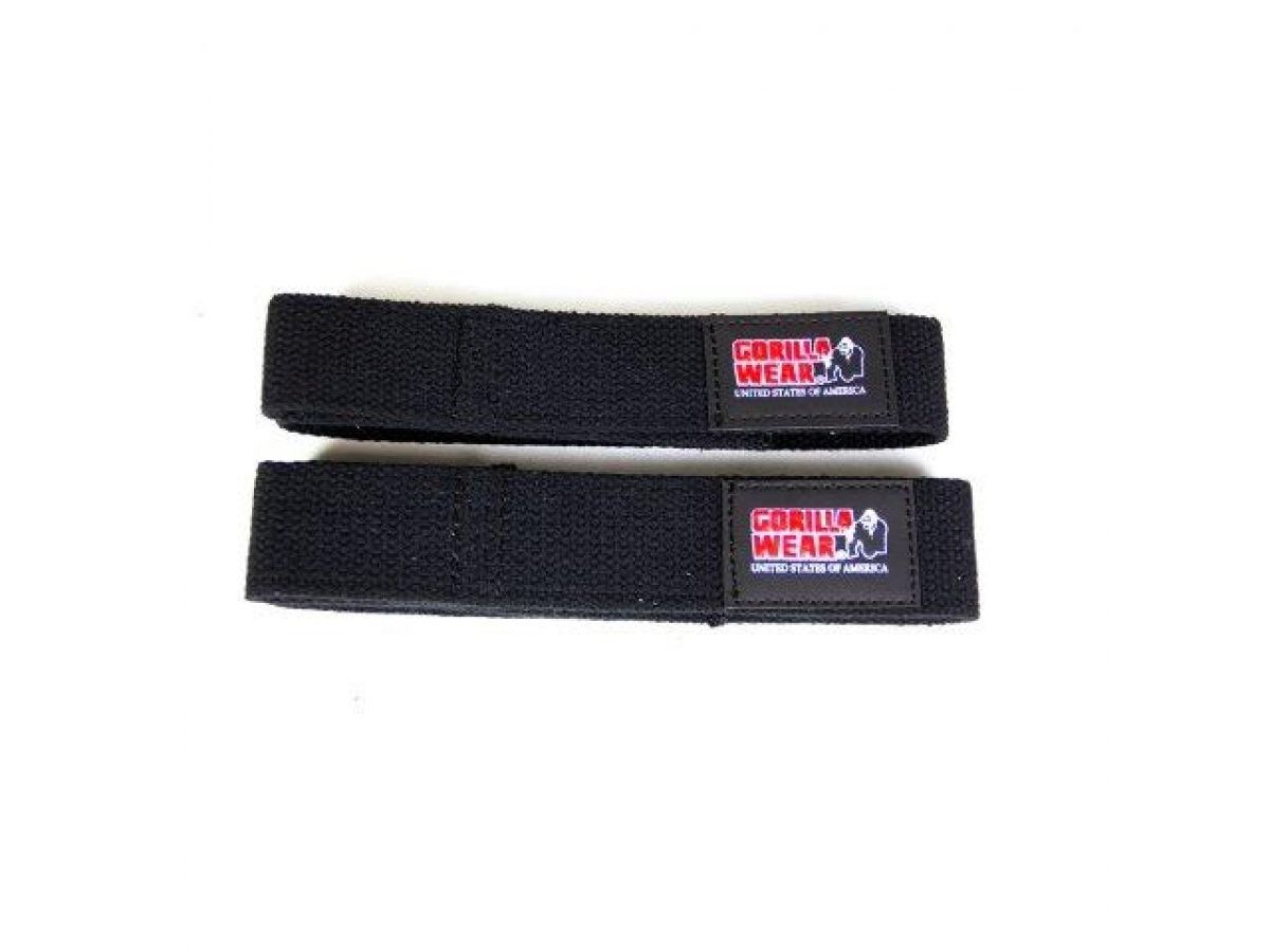 GORILLA WEAR - NON PADDED LIFTING STRAPS - FELHÚZÓ HEVEDER - FEKETE