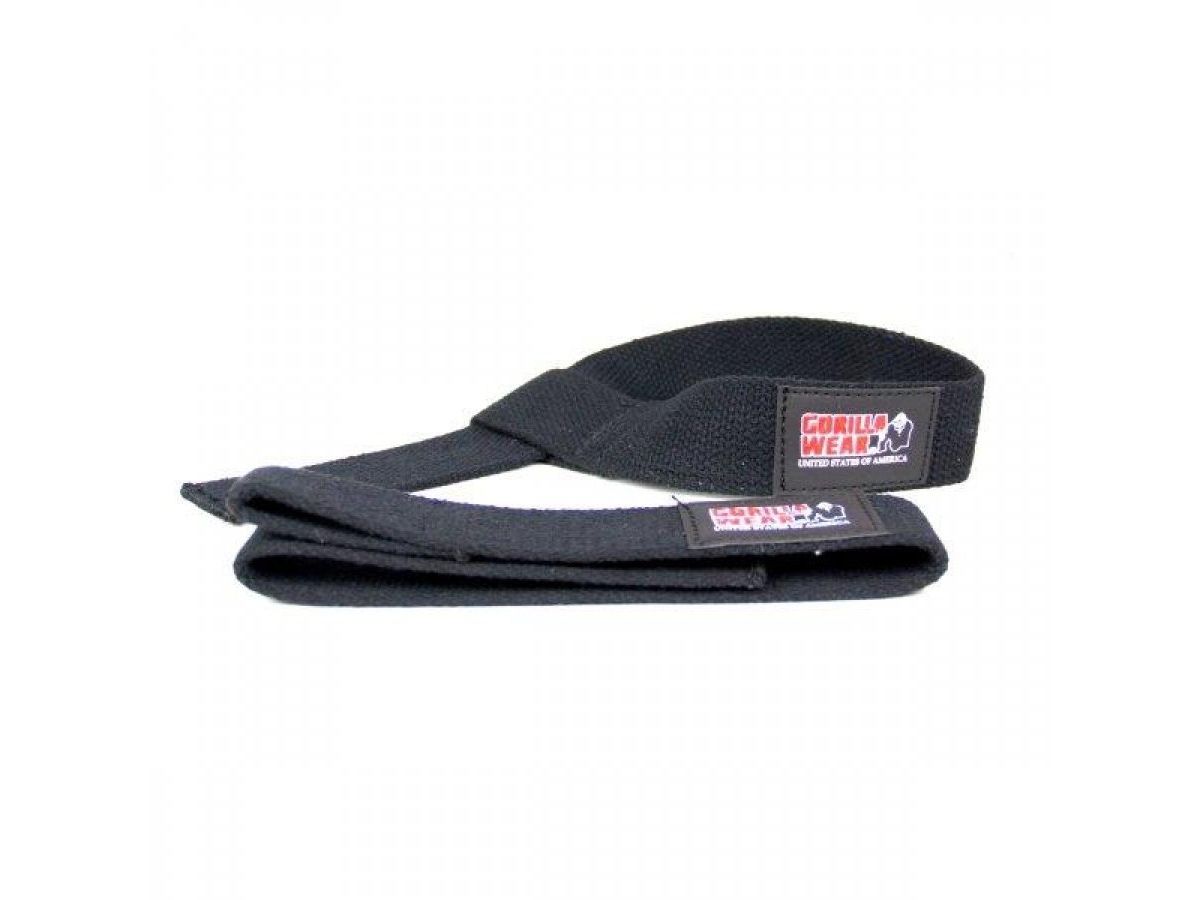 GORILLA WEAR - NON PADDED LIFTING STRAPS - FELHÚZÓ HEVEDER - FEKETE