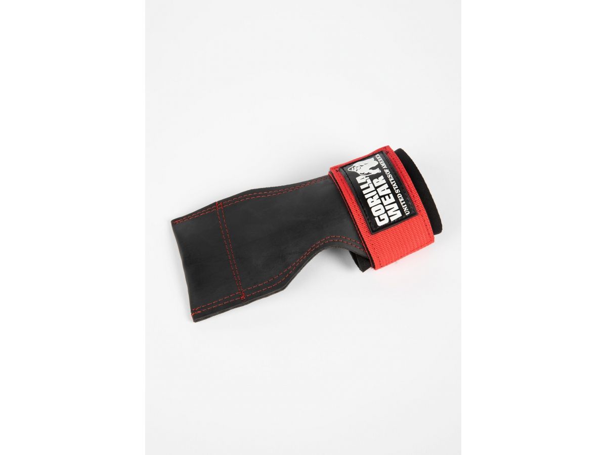 GORILLA WEAR - LIFTING GRIPS - FELHÚZÓ HEVEDER - FEKETE/PIROS