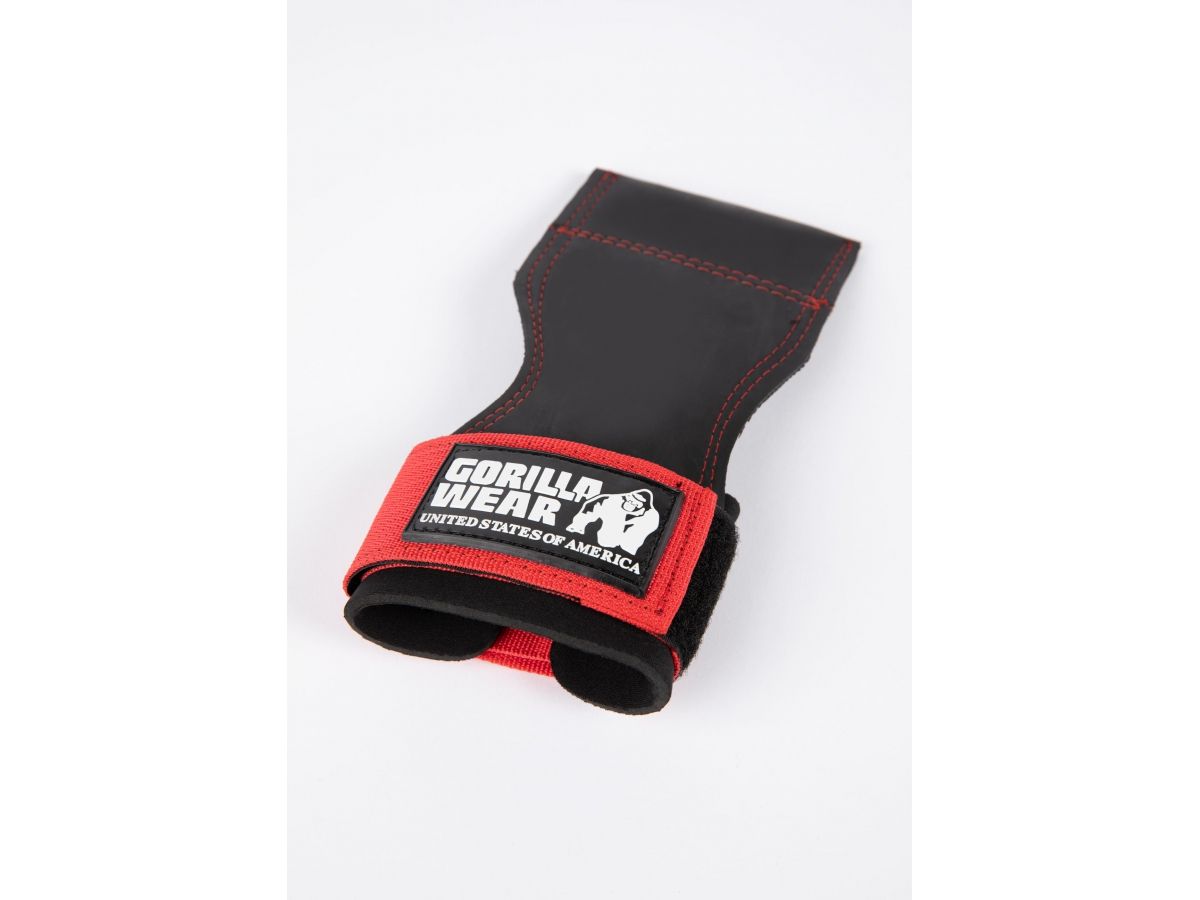 GORILLA WEAR - LIFTING GRIPS - FELHÚZÓ HEVEDER - FEKETE/PIROS