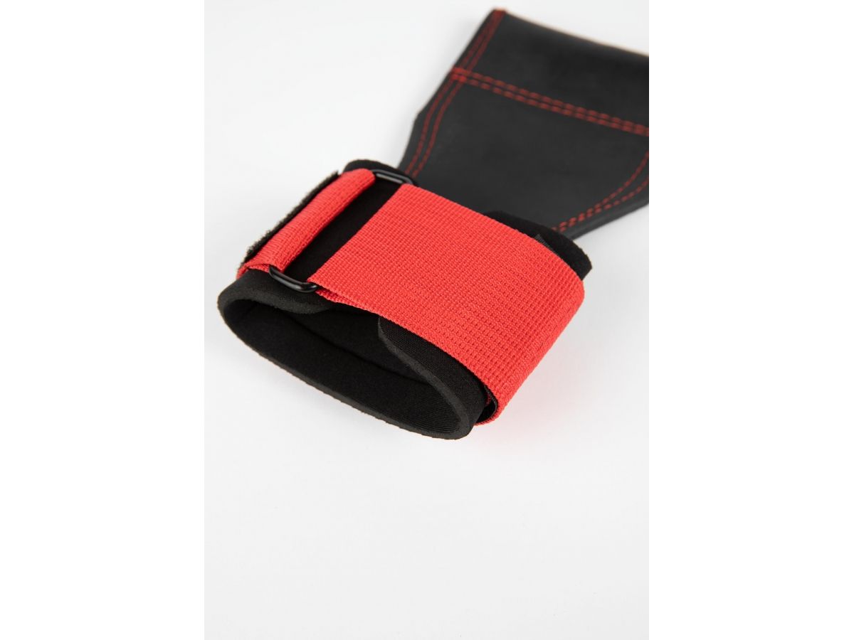 GORILLA WEAR - LIFTING GRIPS - FELHÚZÓ HEVEDER - FEKETE/PIROS