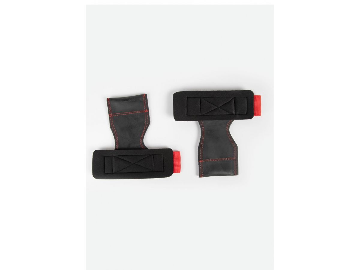 GORILLA WEAR - LIFTING GRIPS - FELHÚZÓ HEVEDER - FEKETE/PIROS