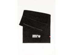 GORILLA WEAR - SPORT TOWEL - SPORTTÖRÖLKÖZŐ CIPZÁRAS ZSEBBEL - FEKETE - 50 x  100 CM