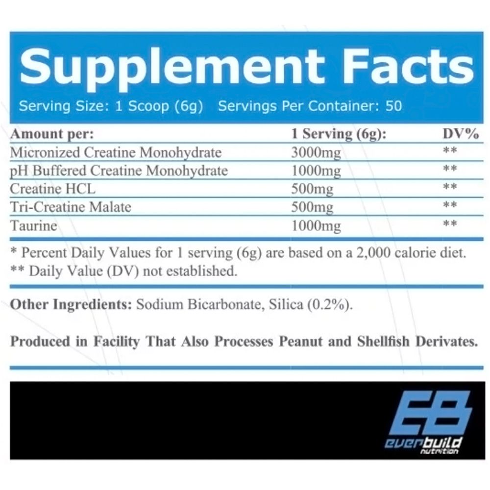 EVERBUILD NUTRITION - CREA BUILD - KREATIN KOMPLEX - 50 ADAG EVERBUILD NUTRITION - CREA BUILD - KREATIN KOMPLEX - 50 ADAG