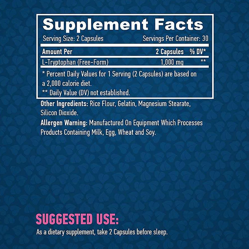 HAYA LABS - L-TRYPTOPHAN 500 MG - 60 KAPSZULA