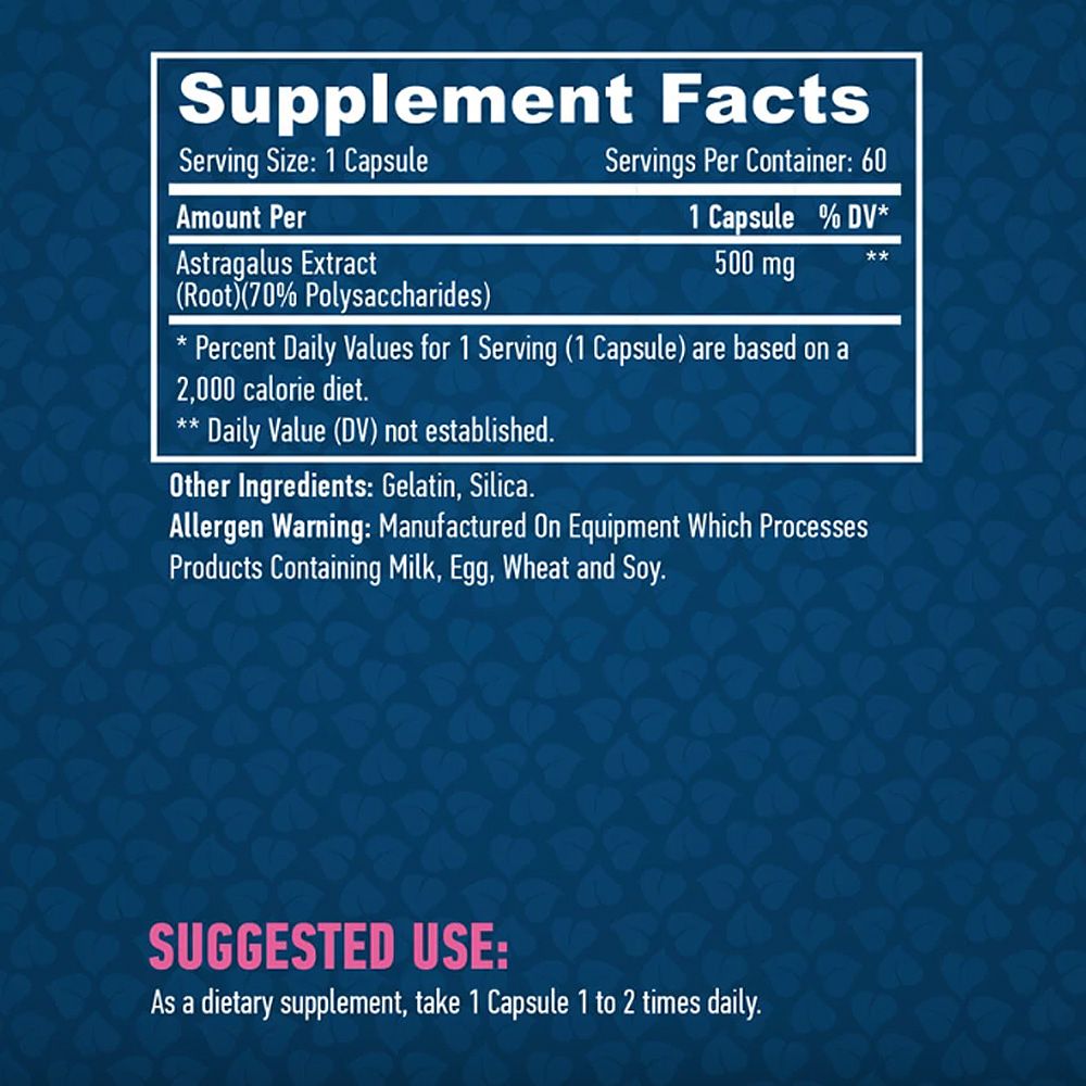 HAYA LABS - ASTRAGALUS 500 MG - 60 KAPSZULA