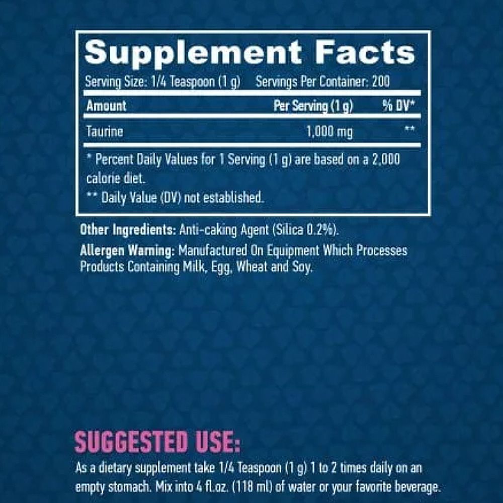 HAYA LABS - SPORT TAURINE 1000 MG - 200 G HAYA LABS - SPORT TAURINE 1000 MG - 200 G