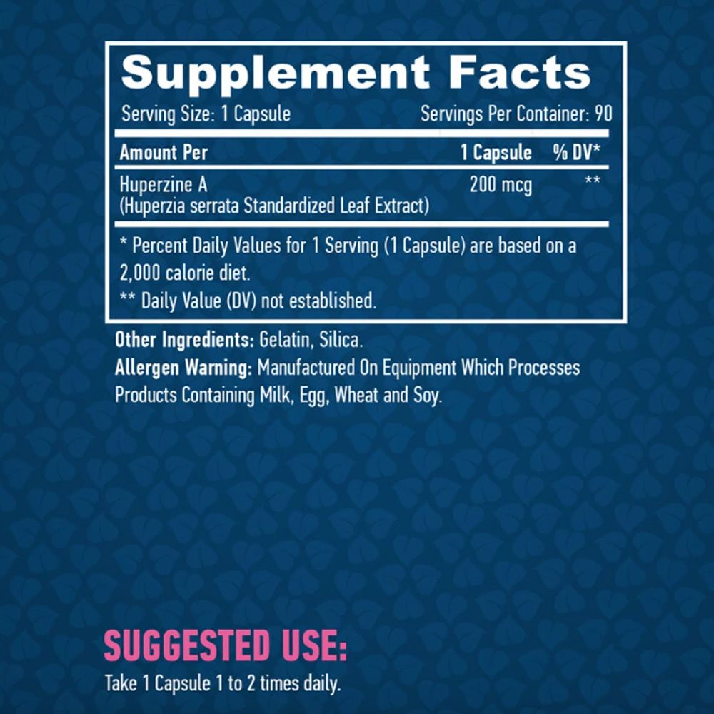 HAYA LABS - HUPERZINE A 200 MCG - 90 KAPSZULA HAYA LABS - HUPERZINE A 200 MCG - 90 KAPSZULA