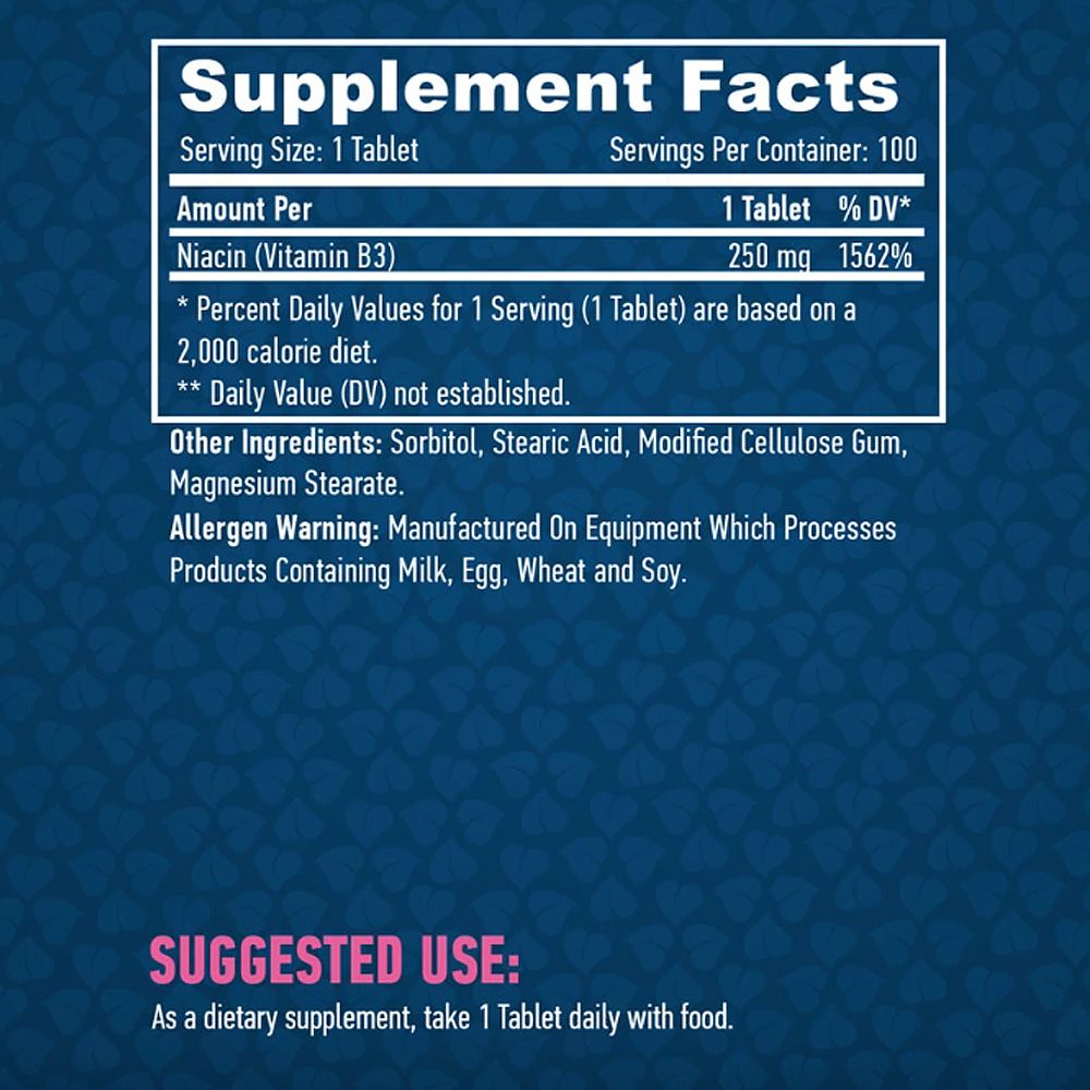 HAYA LABS - NIACIN TIME RELEASE 250 MG - 100 TABLETTA HAYA LABS - NIACIN TIME RELEASE 250 MG - 100 TABLETTA