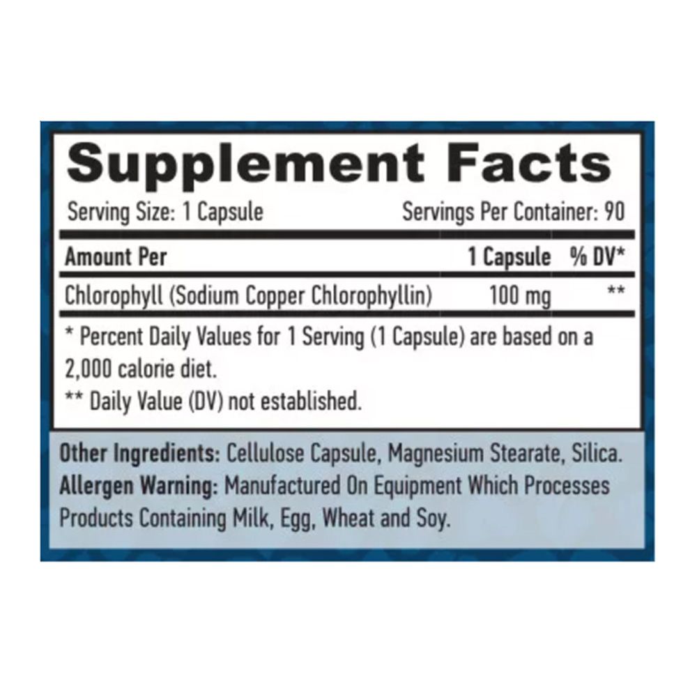 HAYA LABS - CHLOROPHYLL 100 MG - 90 KAPSZULA HAYA LABS - CHLOROPHYLL 100 MG - 90 KAPSZULA