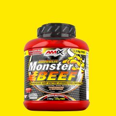 AMIX - ANABOLIC MONSTER BEEF - HARDCORE BEEF ENZYME HYDROLYZED PROTEIN - EPER BANÁN - 2200 G