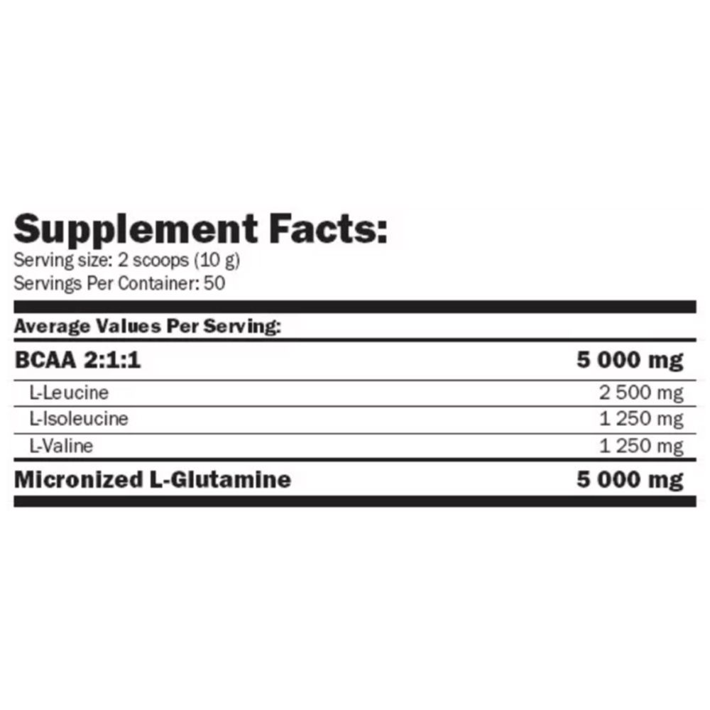 AMIX - GLUTAMINE + BCAA POWDER - ANANÁSZ - 530 G