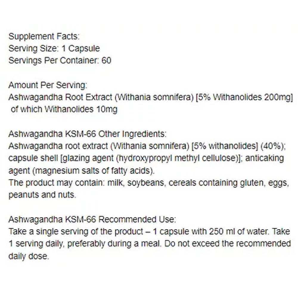 TREC NUTRITION - ASHWAGANDHA KSM 66 - 60 KAPSZULA TREC NUTRITION - ASHWAGANDHA KSM 66 - 60 KAPSZULA