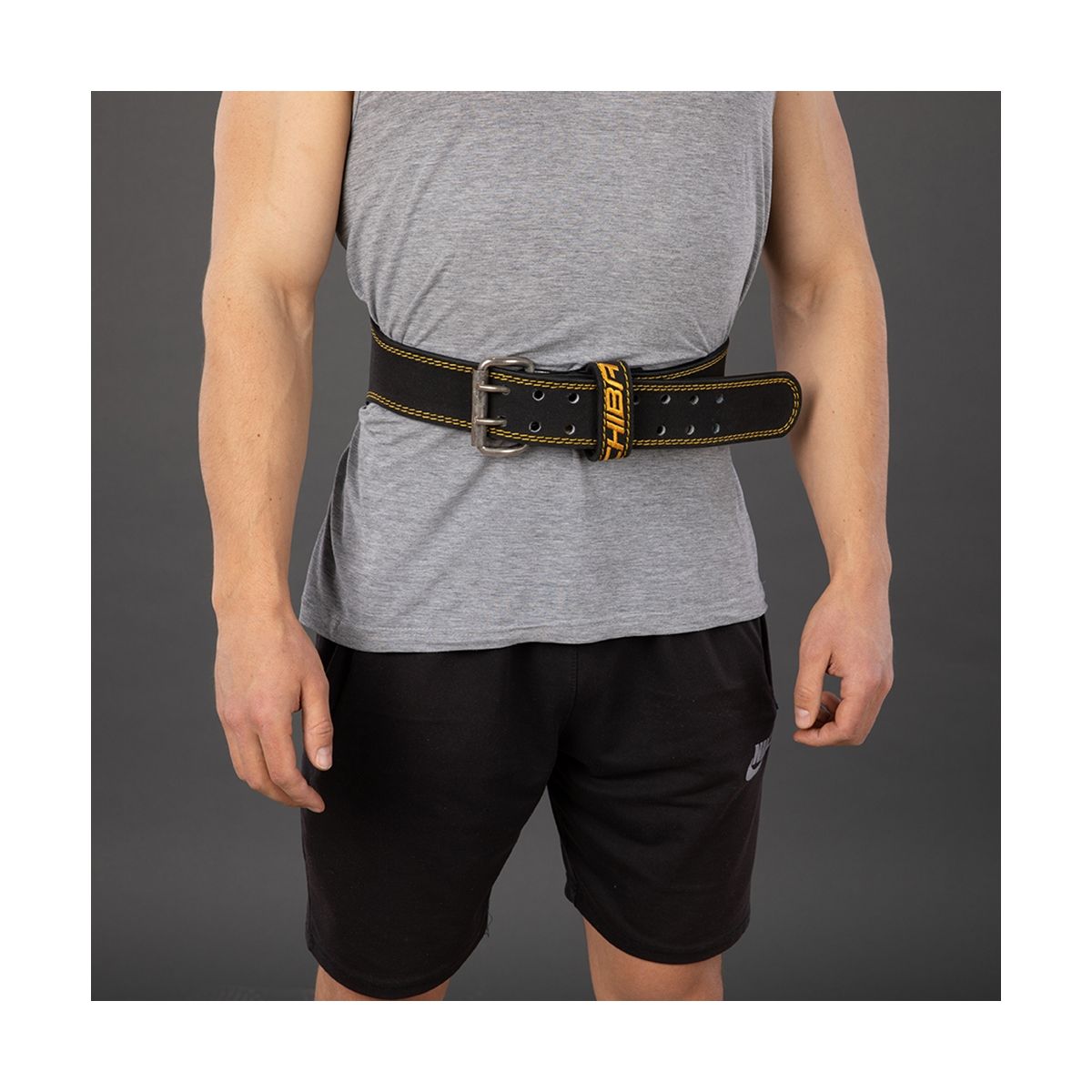 CHIBA GLOVES - LEATHER TRAINING BELT - BLACK/GOLD - BŐR SÚLYEMELŐ ÖV CHIBA GLOVES - LEATHER TRAINING BELT - BLACK/GOLD - BŐR SÚLYEMELŐ ÖV