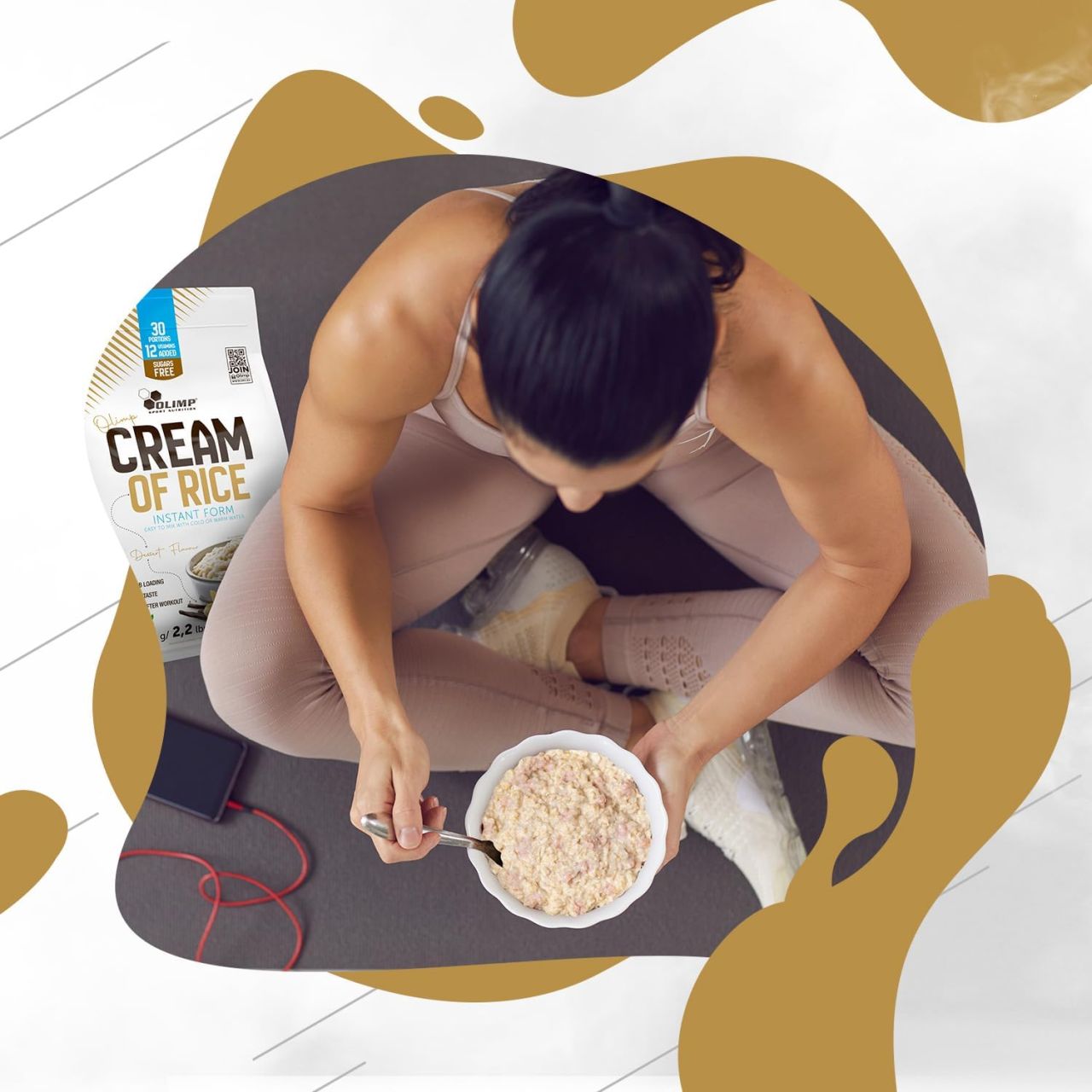 OLIMP SPORT NUTRITION - CREAM OF RICE - 1000 G, VANÍLIA