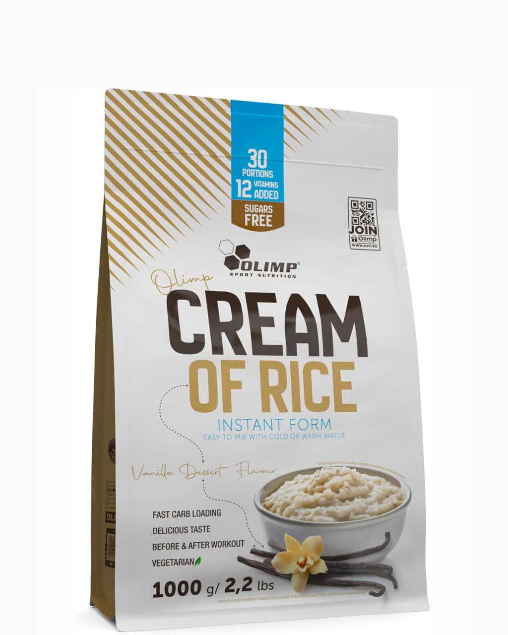 OLIMP SPORT NUTRITION - CREAM OF RICE - 1000 G, VANÍLIA