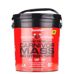 MUSCLEMEDS - CARNIVOR MASS BIG STEER 1250 - MARHAFEHÉRJE ALAPÚ IZOMTÖMEGNÖVELŐ - 6820 G, CHOCOLATE FUDGE