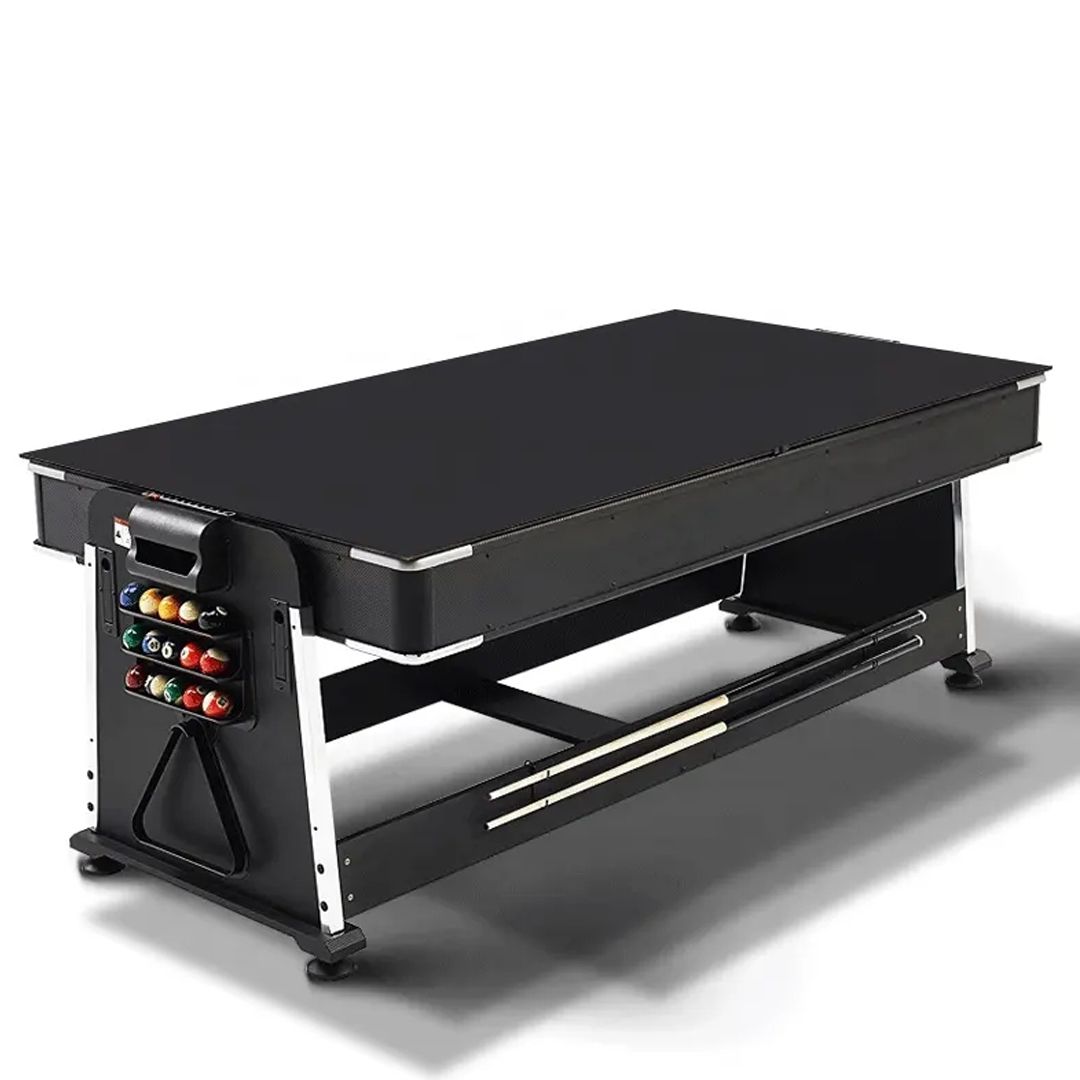 REVOLVE ULTIMATE MULTIGAME TABLE - TÖBBFUNKCIÓS FORGATHATÓ JÁTÉKASZTAL - BILIÁRD-LÉGHOKI-PINGPONG-ÉTKEZŐASZTAL FUNKCIÓKKAL