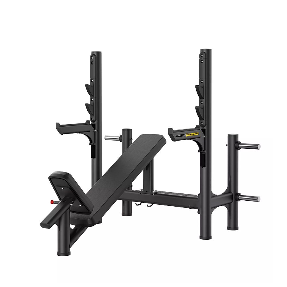 VECTOR FITNESS - PRO DÖNTÖTT FEKVENYOMÓ PAD - BIZTONSÁGI RÚDTARTÓVAL 