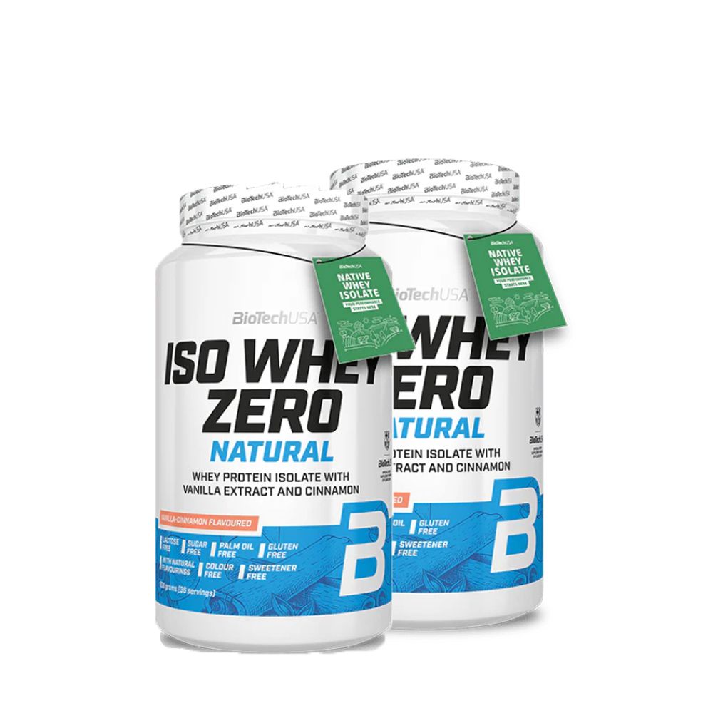 BioTech USA - ISO WHEY ZERO NATURAL - TEJSAVÓFEHÉRJE IZOLÁTUM - 2 X 908 G